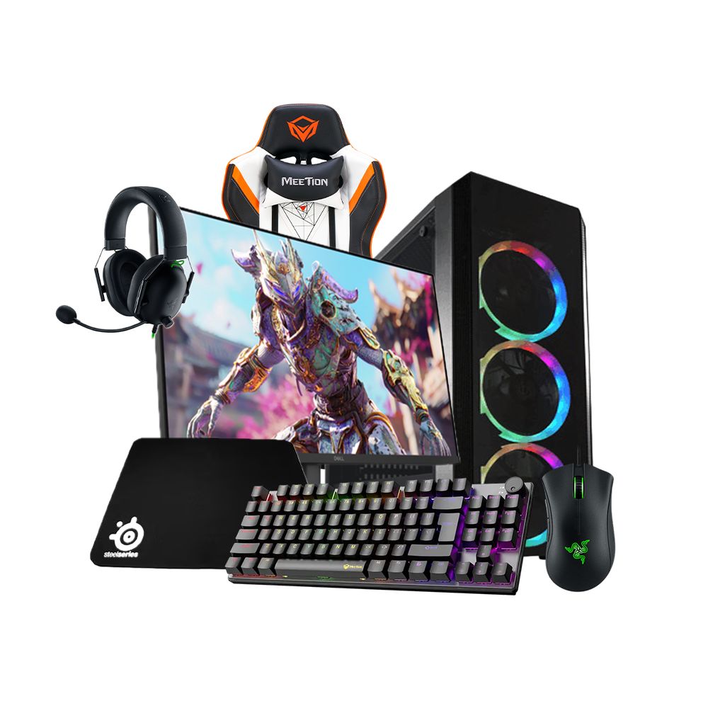 SUMMER Bundle 15 / Ryzen 5 5500 / 16GB DDR4 / 512GB / RTX 5050 8GB + DELL SE2426HG, 24" IPS, Full HD 240Hz + CHR15 + Black Shark V2 X + DeathAdder + H848 IRE Pro + steelseries