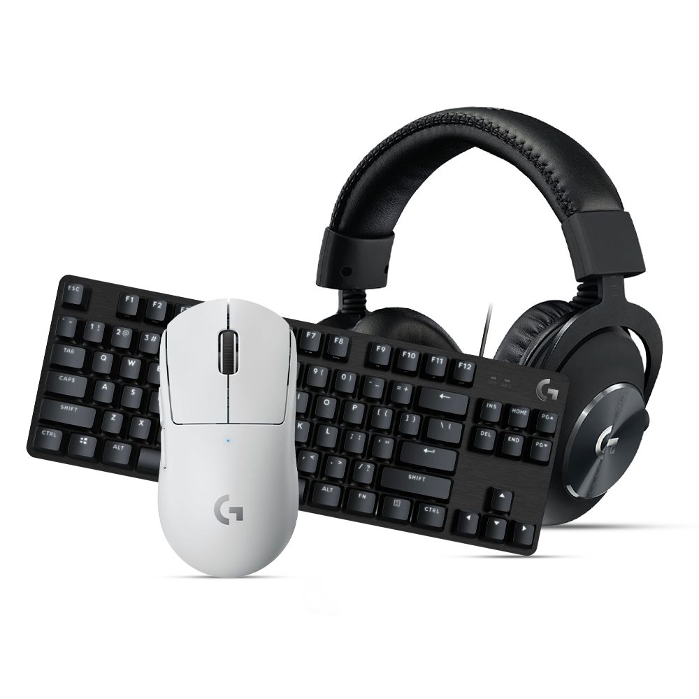 Logitech Combo 1 / PRO X SUPERLIGHT Wireless optical 5 buttons USB + Tastier G413 TKL SE Black + Kufje G Pro X