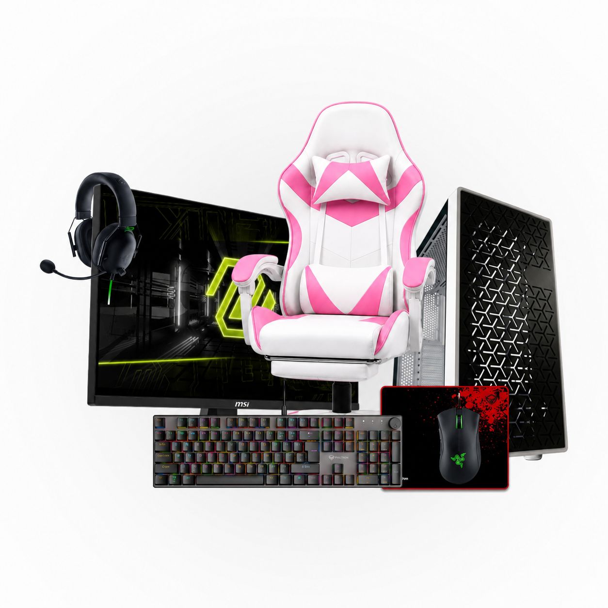 GG BUNDLE 16 / Ryzen 5 5600X / 16GB DDR4 / 512GB / RTX 5050 8GB + MSI MAG 255F E20, 24.5" IPS, Full HD 200Hz + Razer Black Shark V2 X + Razer DeathAdder Essentia Black