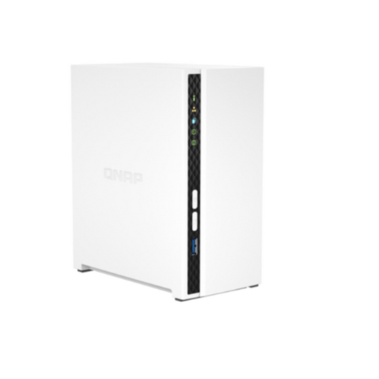 QNAP 2-Bay Tower NAS | ARM Quad-Core 2.0GHz | 2GB RAM | Gigabit LAN | Home & SMB Storage