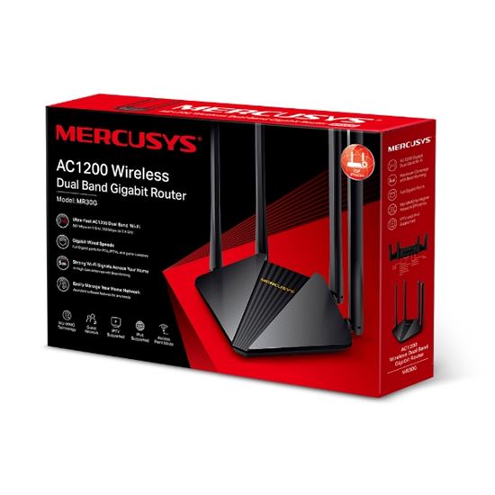 Ruter Mercusys AC1200 / Wireless Dual Band Gigabit / 1.2 Gbps / 4× Antena – Zezë - Figura 3