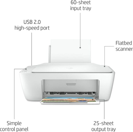 Printer Multifunksional AIO HP 2320 Deskjet / Print , Copy , Scanner / A4 / black Up to 20 ppm / color Up to 16 ppm / e bardhë - Figura 3