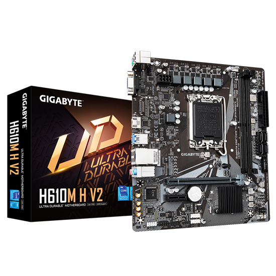 Pllakë Amë Intel Gigabyte H610M H V2 LGA1700 mATX për Intel 12th/13th/14th Gen DDR5