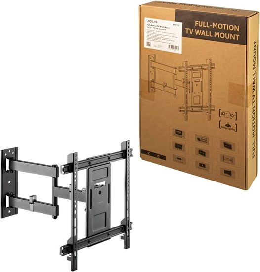 Mbajtëse për TV LogiLink / 32”-70” / Tilt +3° - 15° / Swivel – Zezë - Figura 4