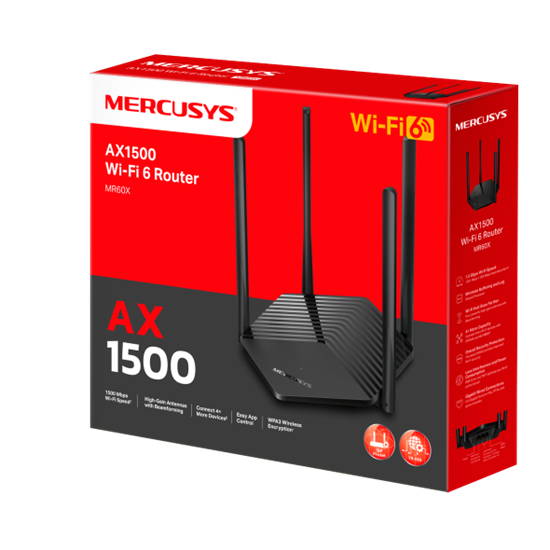 Ruter Mercusys AX1500 Dual-Band WiFi 6 / 1500 Mbps - Zezë - Figura 4