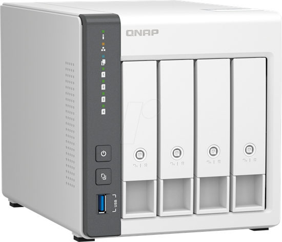 QNAP 4-Bay Tower NAS | ARM Cortex-A55 Quad-Core 2.0GHz | 4GB RAM | 2.5GbE | Home & SMB Storage