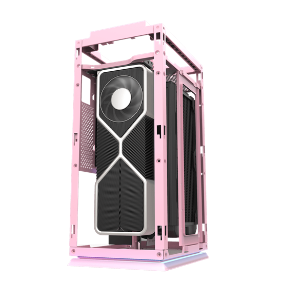 Kasë Darkflash DLH21 / ITX Tower / Light Strip / No Fans – Rozë - Figura 4