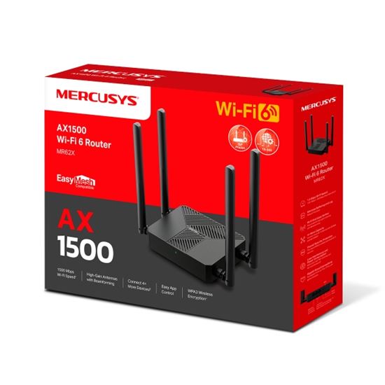 Ruter Mercusys AX1500 / Wi‑Fi 6 Dual Band / 1.5 Gbps / 4× Antena – Zezë - Figura 5