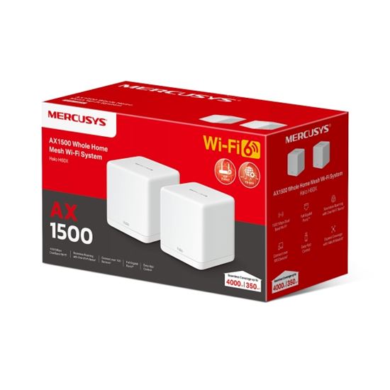 Ruter Mercusys Halo H60X / AX1500 Whole Home Mesh WiFi 6 System / Dual Band / 5G - 1500 Mbps – Bardhë - Figura 4