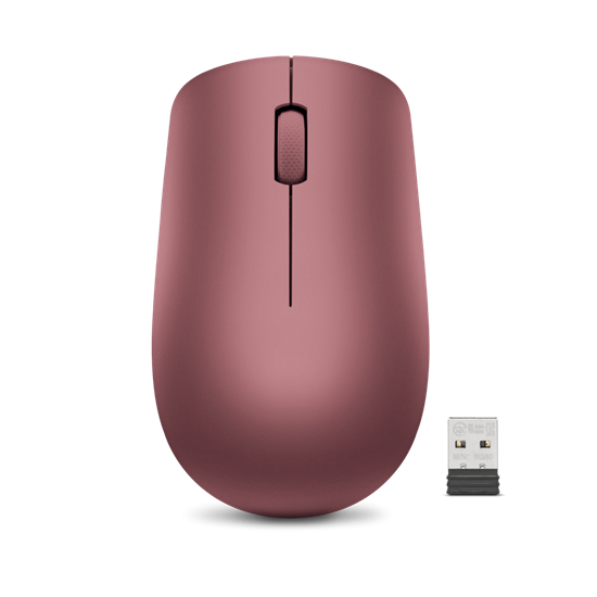 Maus pa kabllo Lenovo 530 Wireless / 2.4GHz Nano USB / 1200 DPI sensor optik / 1x AA bateri - Kuqe