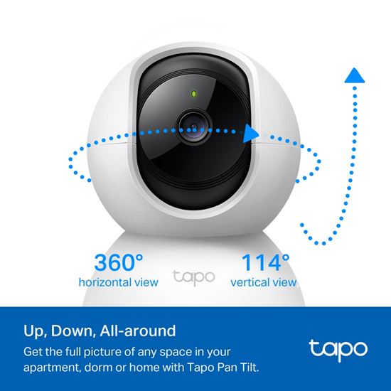 Kamera Sigurie IP TP-Link Tapo C200 / Pan and Tilt / Wi-Fi / Full HD / Night Vision – Bardhë - Figura 3