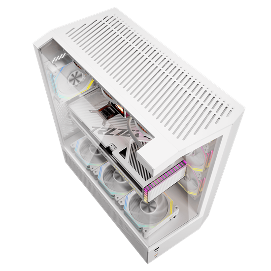 Kasë Darkflash DY460 / Mid‑Tower / 4x120mm ARGB Fans - Bardhë - Figura 2