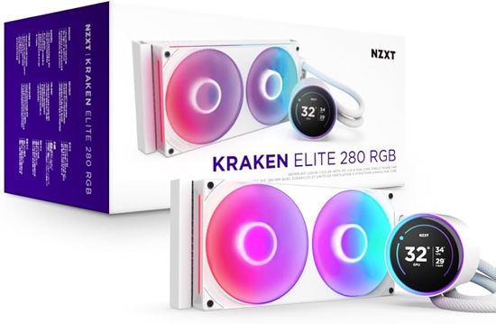 Ftohës për Procesor me Ujë NZXT Kraken 280 RGB 280mm LCD Display Intel/AMD - Bardhë