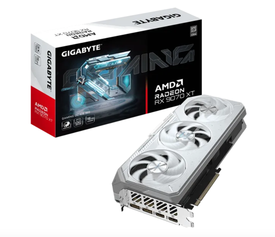 Kartë Grafike AMD Gigabyte Radeon RX 9070 XT GAMING OC WHITE 16GB GDDR6 PCIe 5.0 RGB - Bardhë