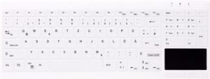 Tastierë me kabllo Cherry AK-C7412F-GFUS-W/GE / Touchpad / IP68 fully sealed - Bardhë