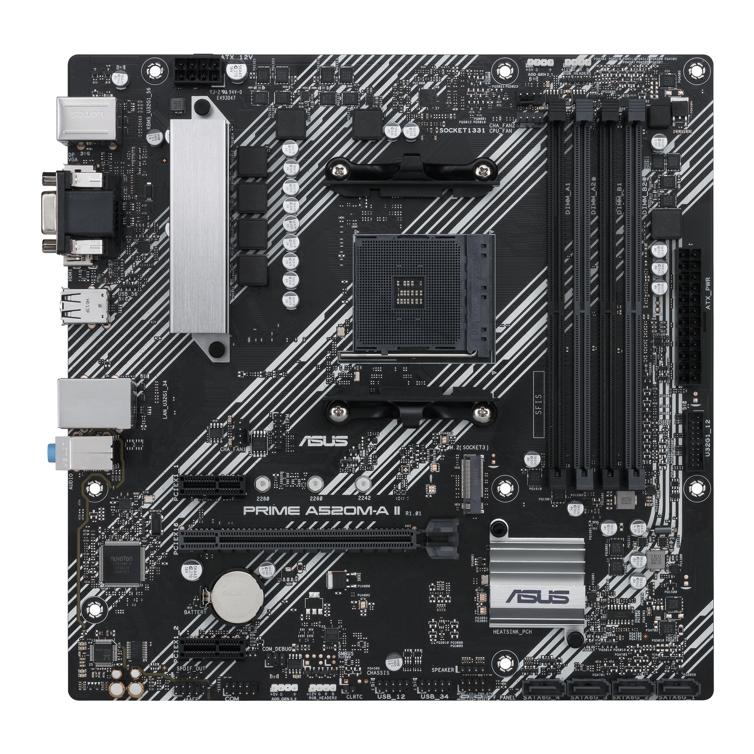 Pllakë Amë AMD AM4 ASUS PRIME A520M-A II/CSM / DDR4 / HDMI+DP+VGA