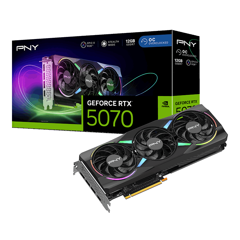 Kartelë Grafike Nvidia PNY GEFORCE RTX 5070 12GB Triple Fan