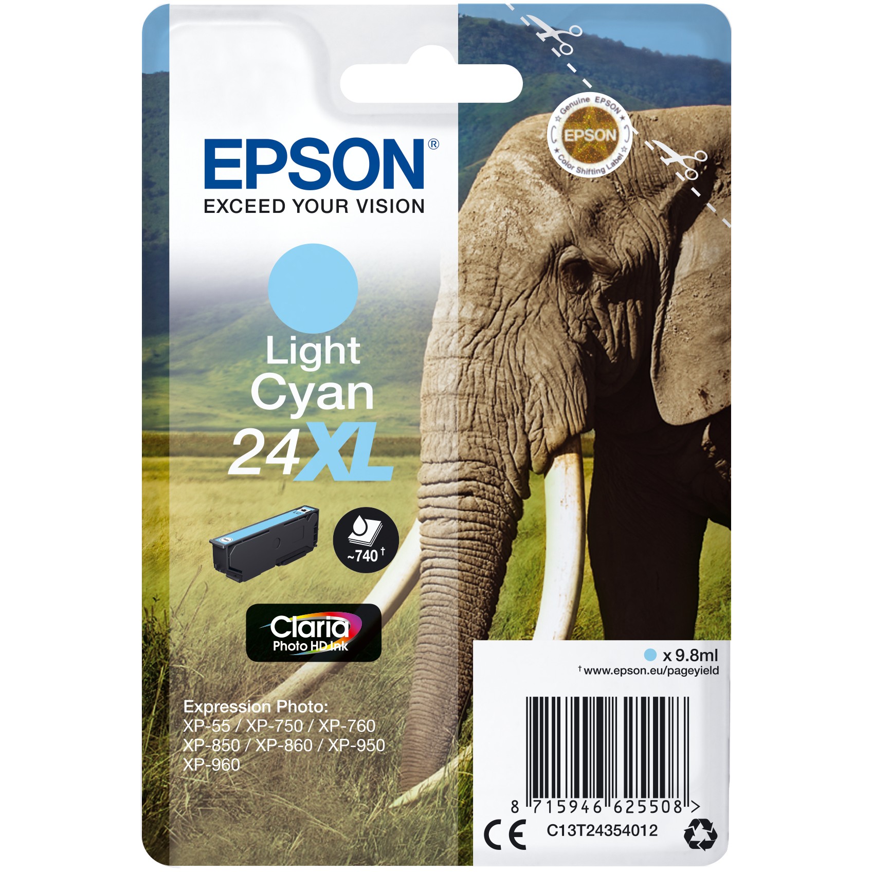 INK / Epson / 24XL / 5LB / High Capacity 9.8ml – 740 faqe – Blu