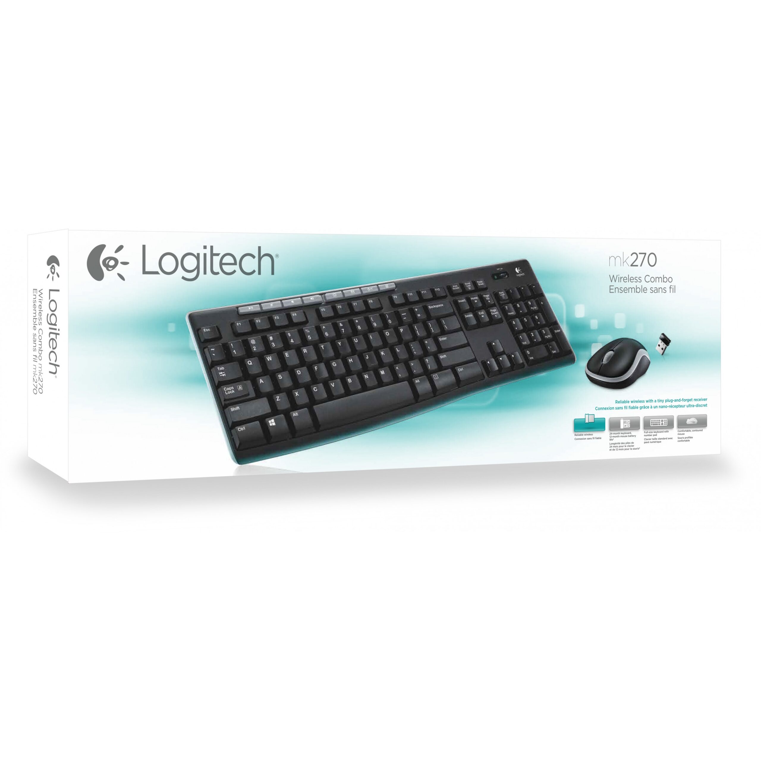 Combo (Tastierë & Maus) Logitech MK270 Wireless / FR - Zezë - Figura 5