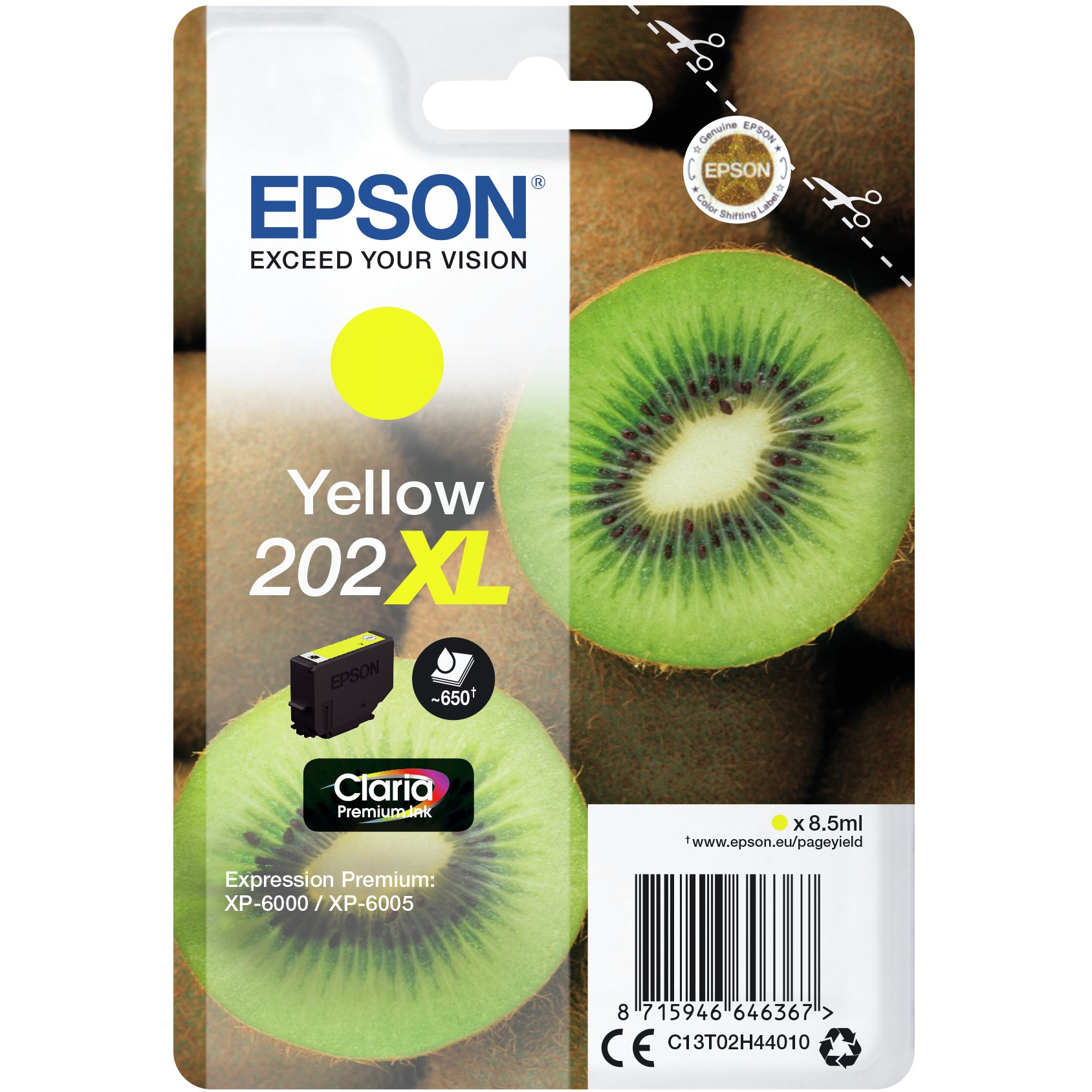 INK Epson 202XL C13T02H44010 Ink Cartridge /me kapacitet të lartë – Verdhë - Figura 2