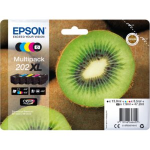 INK Epson 202XL 1LB Multipack  5-Color Ink Set (Kiwi / Claria Premium Ink)