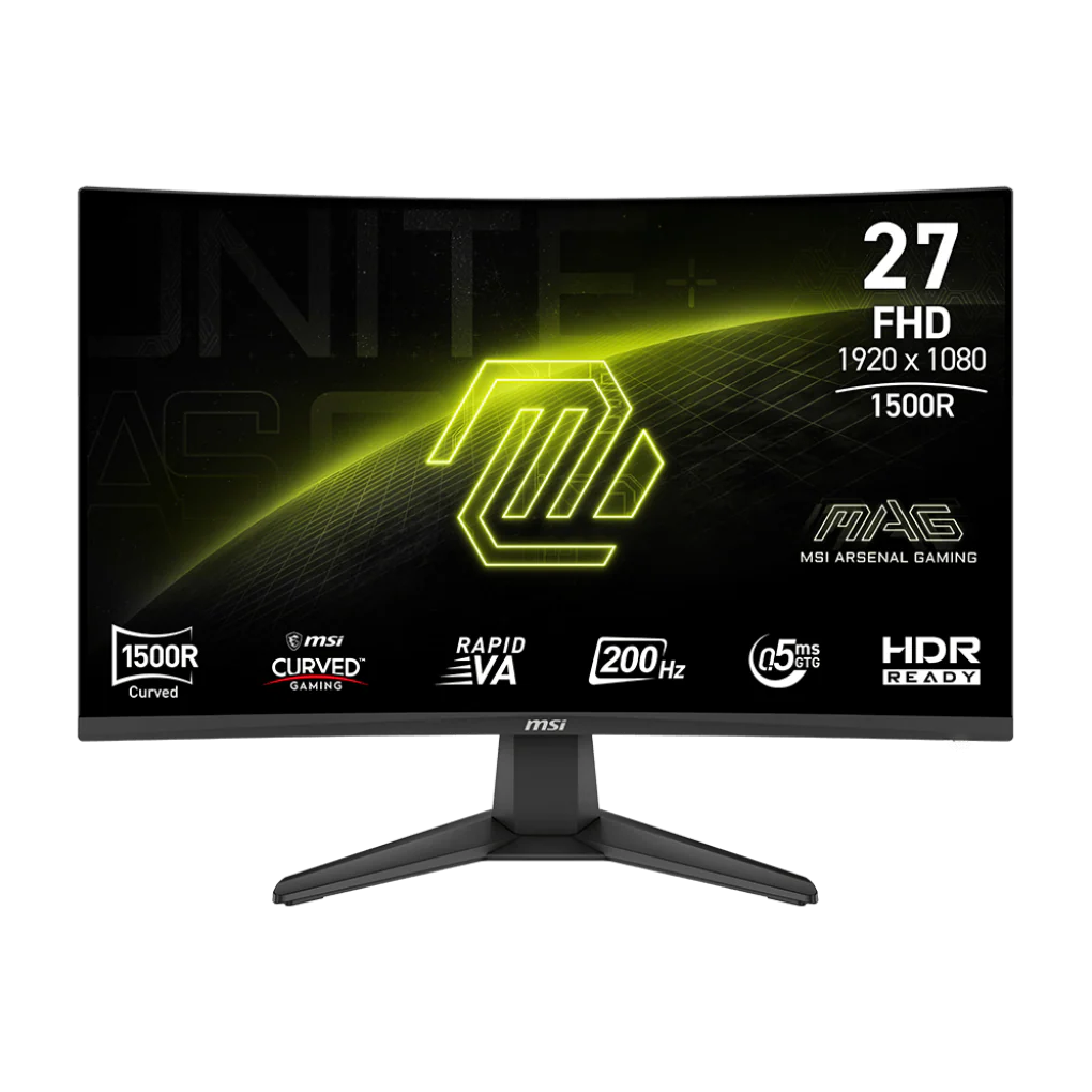 Monitor Gaming MSI MAG 276CFDE E20 / 27"/ Full HD Rapid VA / LCD / Curved / 200Hz / 0,5m / HDMI+DP - Zezë