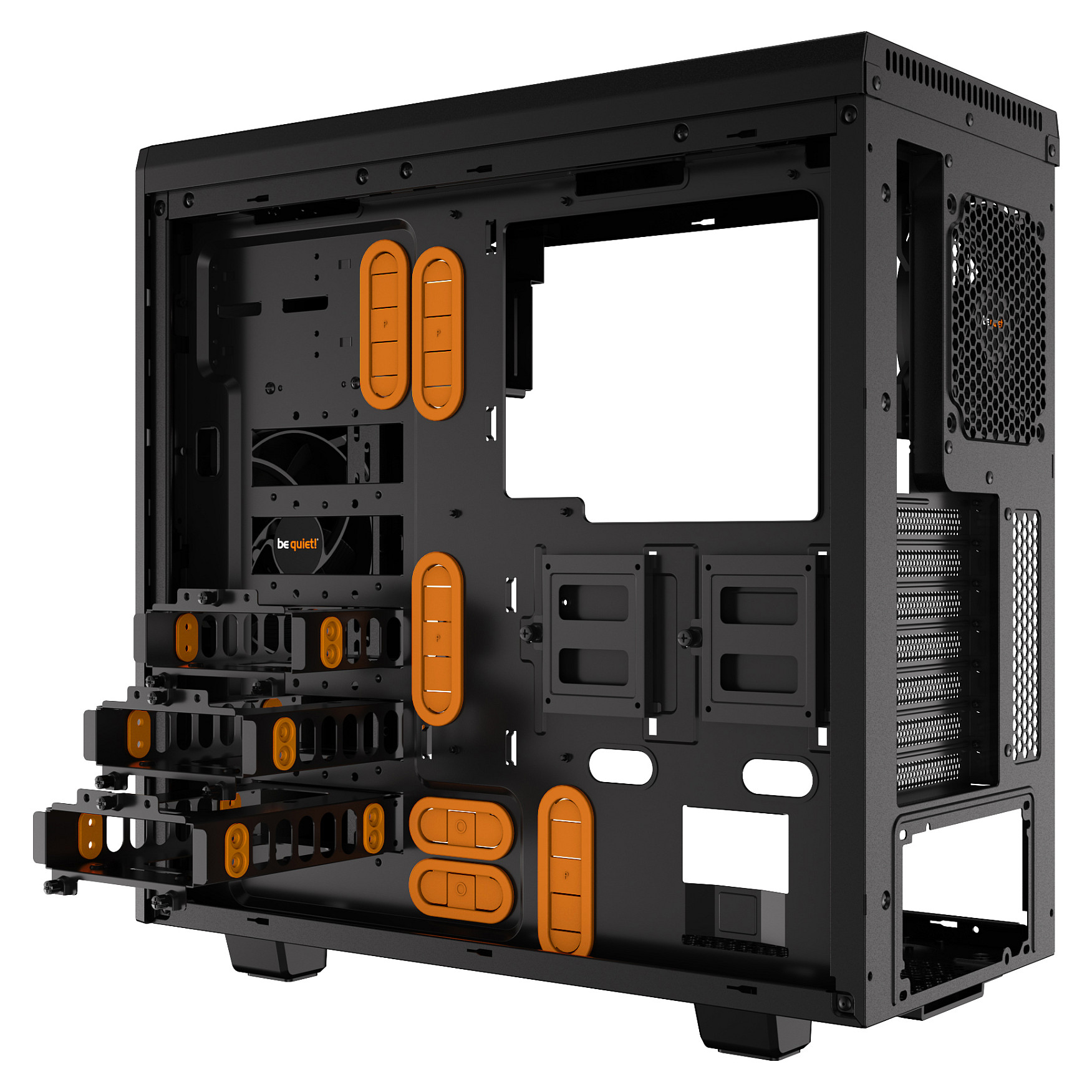 Kasë Midi Tower be quiet! Pure Base 600 Orange Window – Zezë - Figura 5