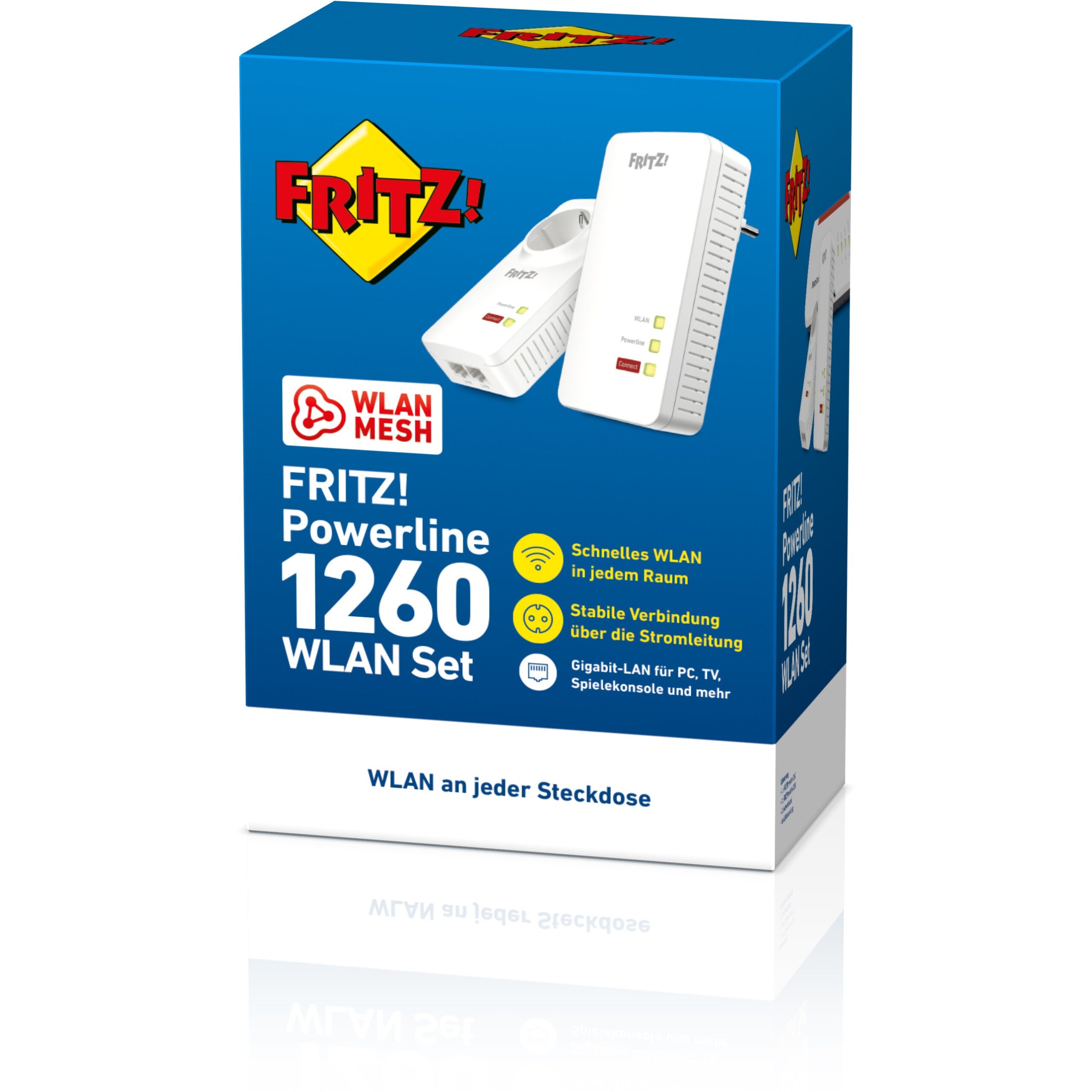 Power-LAN AVM FRITZ! 1260E Wi-Fi Kit / 1200 Mbps / Built-In Ethernet - Bardhë - Figura 5