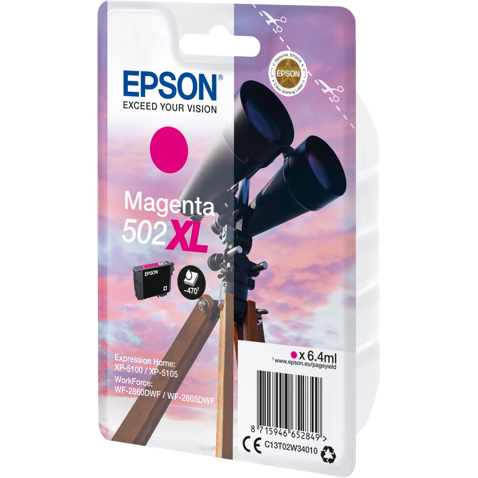 INK Epson Original Cartridge 502 C13T02W34010/High Capacity – Rozë - Figura 2