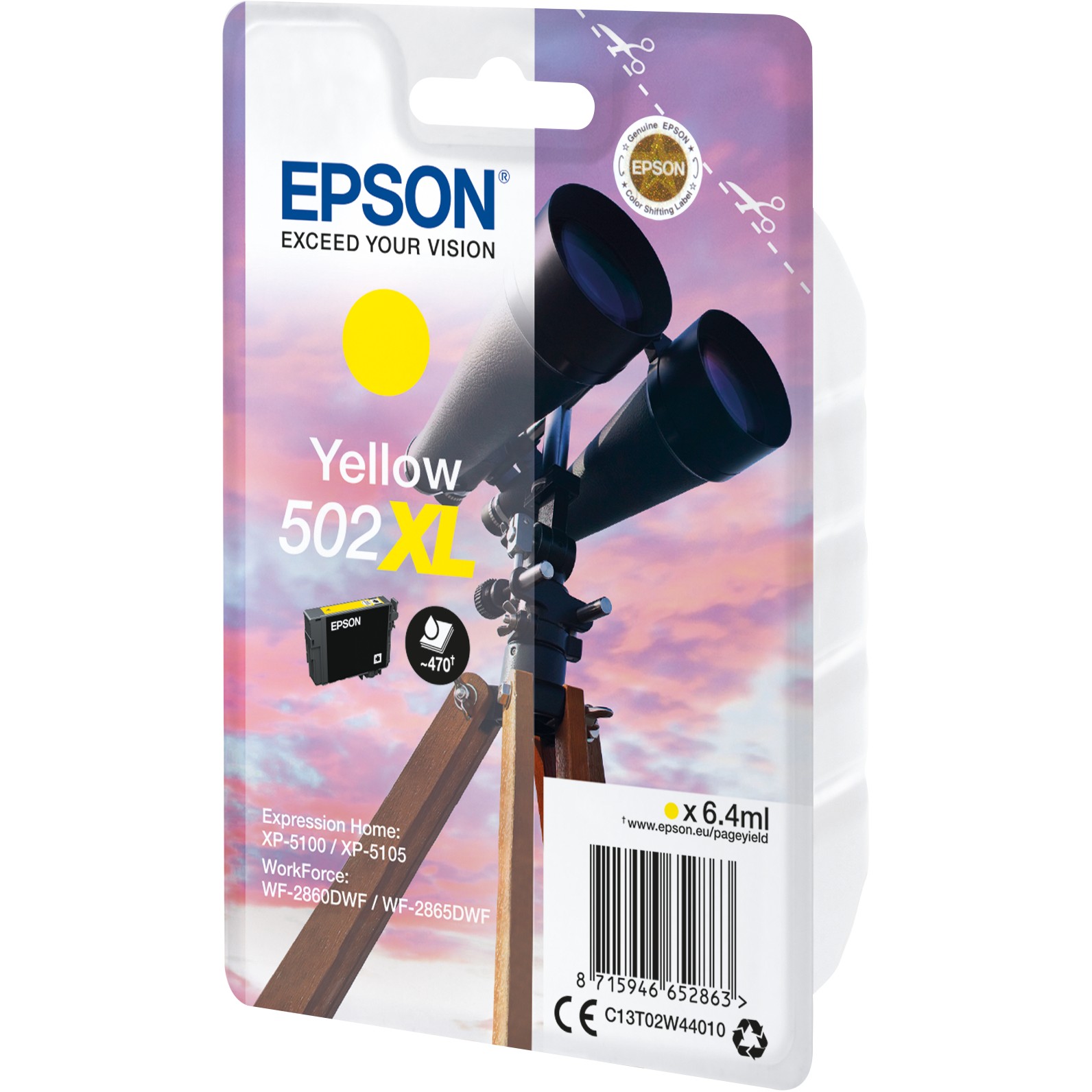 INK Epson Original Cartridge 502 C13T02W44010 /High Capacity – Verdhë - Figura 2