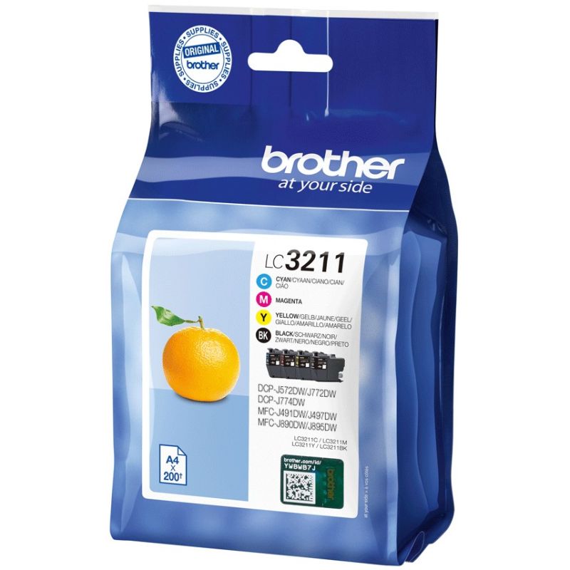 INK Brother Original Cartridge LC-3211 Value Pack – BK/C/M/Y (Zezë/Blu/Rozë/Verdhë) - Figura 2