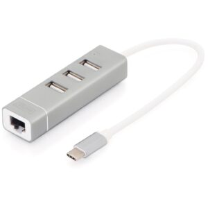 Hub Digitus USB-C / 4 Porte / Gigabit LAN