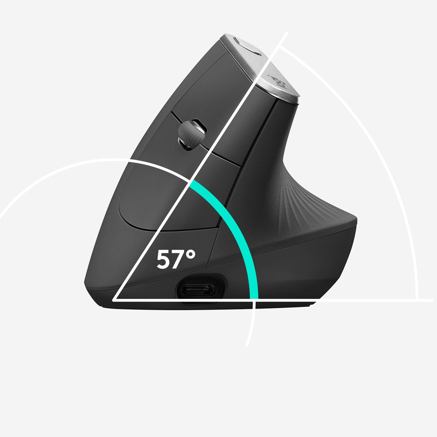 Maus pa Kabllo Logitech MX Vertical ergonomich / 4000 DPI / Right-hand / Wireless / Gri - Figura 3