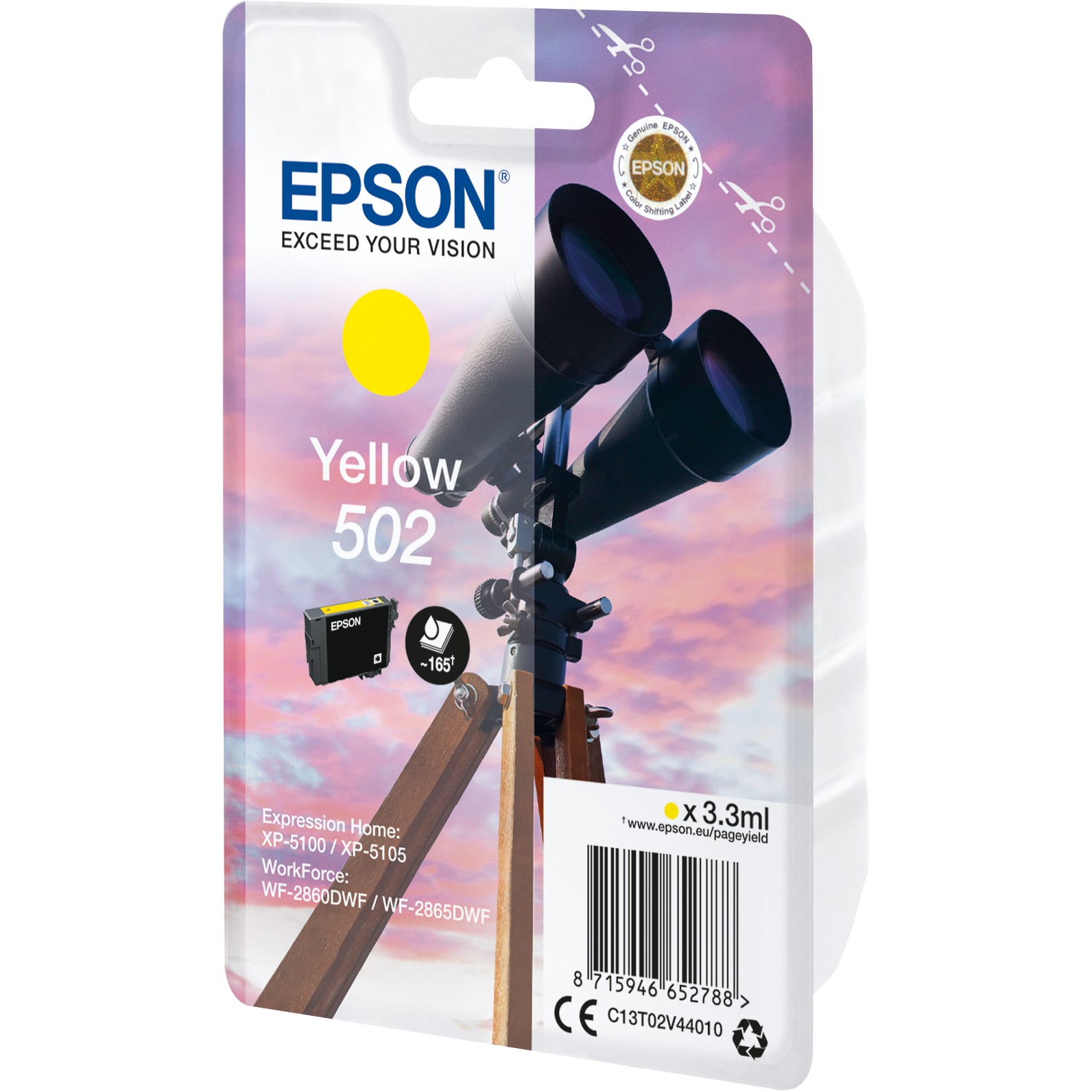 INK Epson 502 / C13T02V44010 - Verdhë - Figura 2