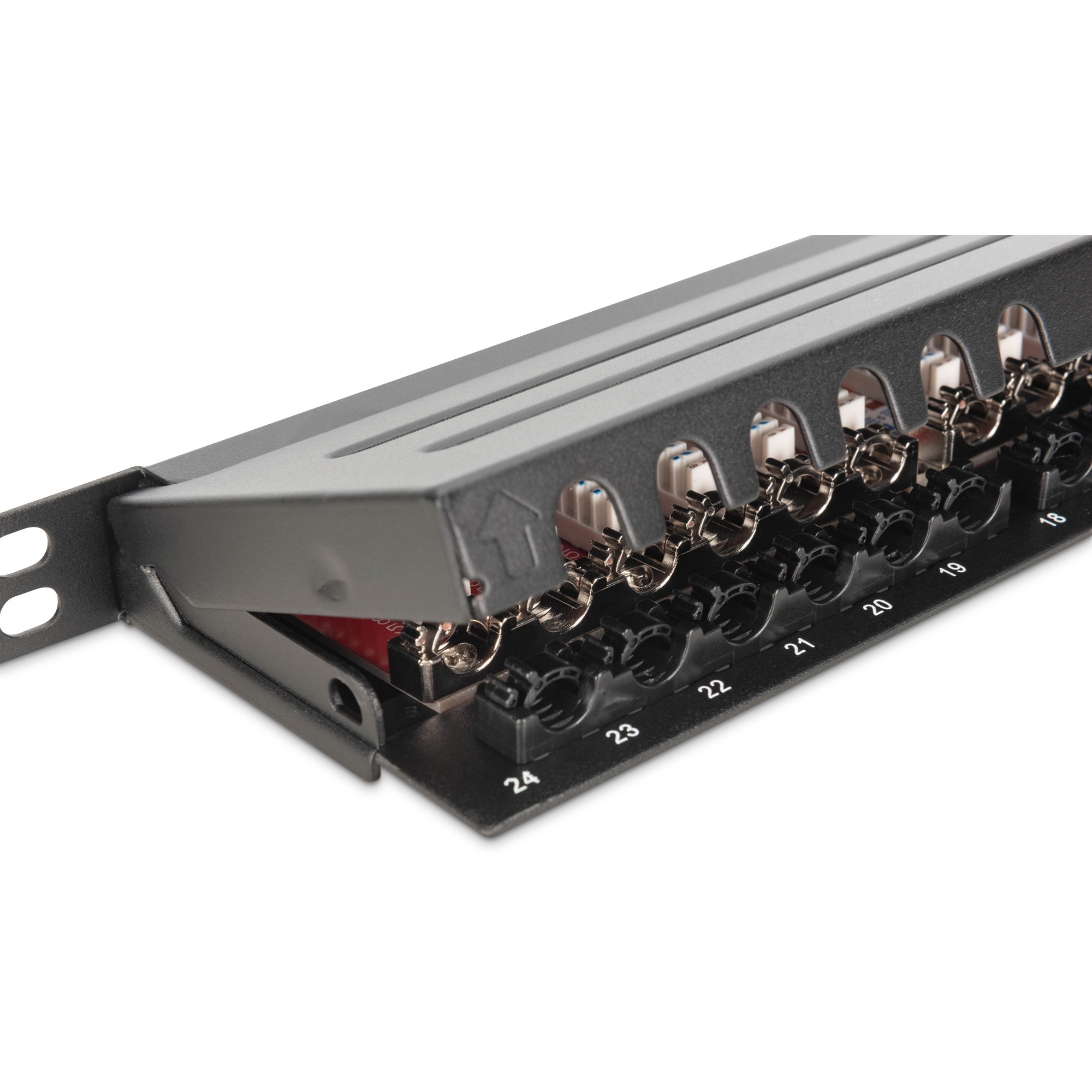 Aksesorë për rrjet Patchpanel DIGITUS – 0.5HE / 24-Port / Cat6a / Zezë - Figura 2