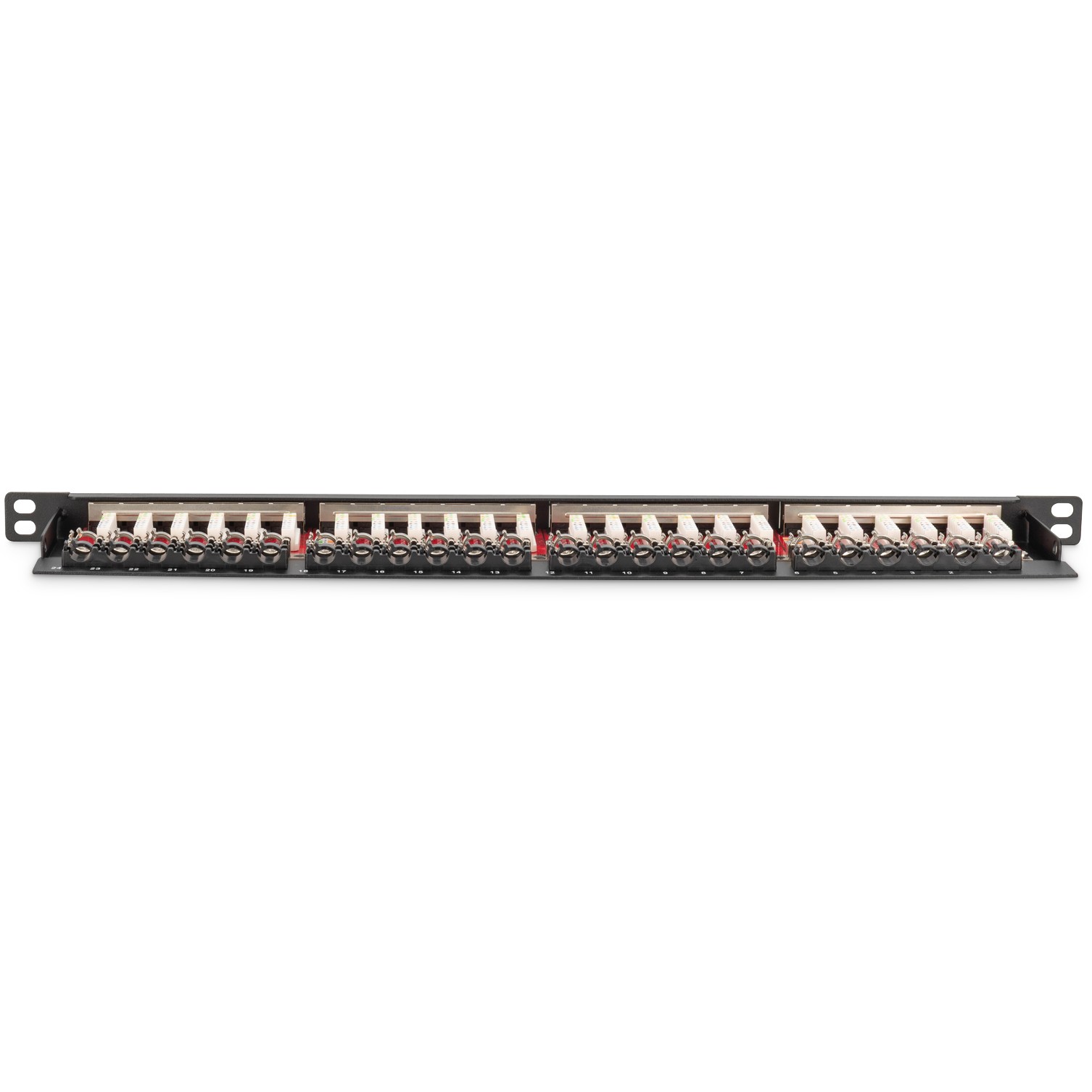 Aksesorë për rrjet Patchpanel DIGITUS – 0.5HE / 24-Port / Cat6a / Zezë - Figura 4