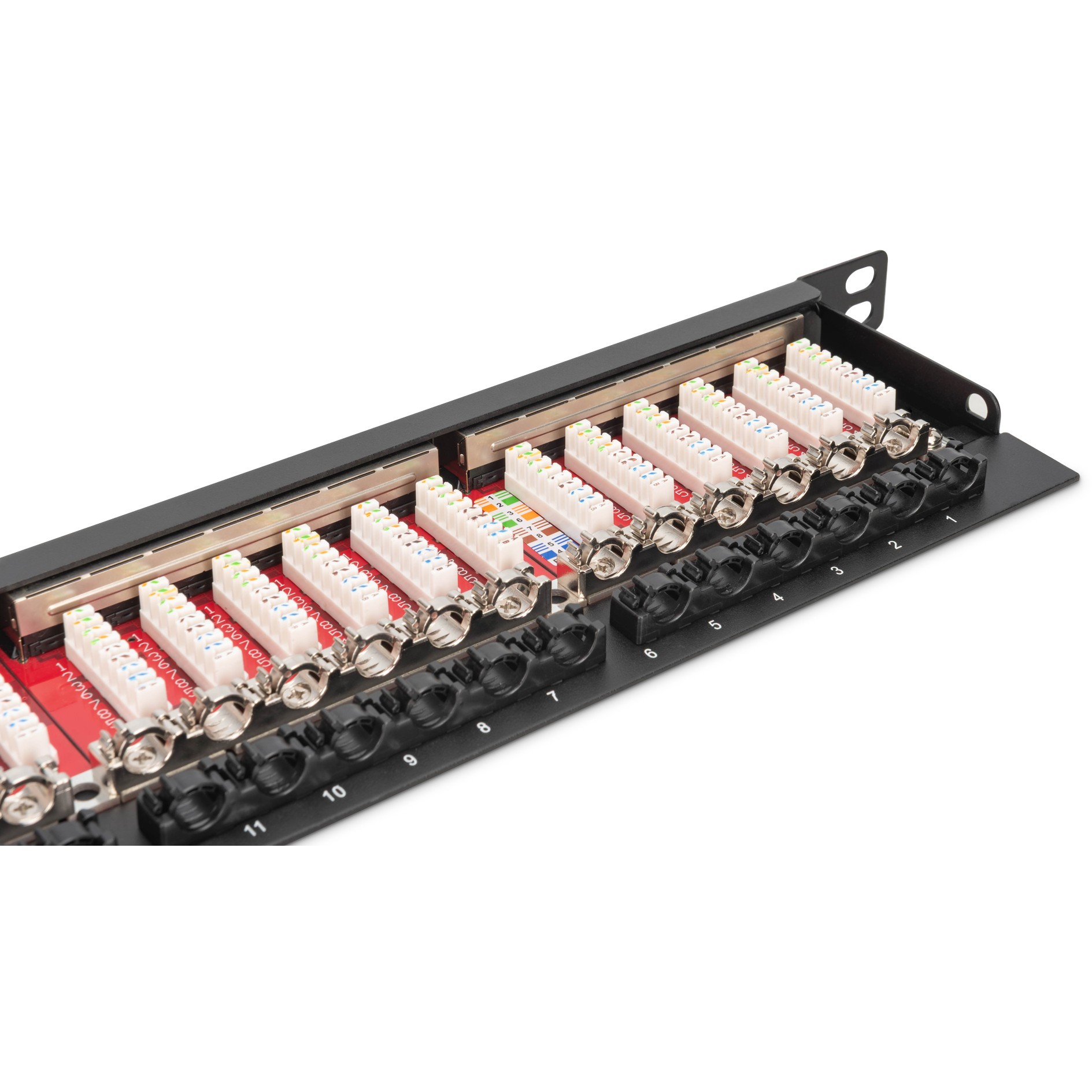 Aksesorë për rrjet Patchpanel DIGITUS – 0.5HE / 24-Port / Cat6a / Zezë - Figura 5