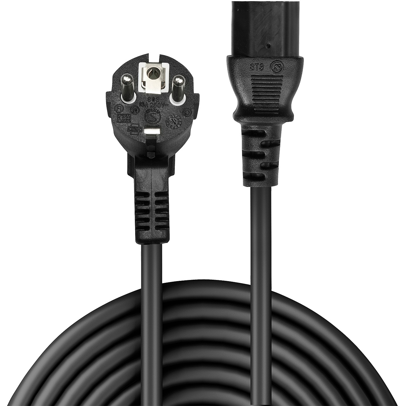 Kabllo për Furnizim me Energji Lindy Extension Cable / IEC C19 (15A) → IEC C20 (15A) - Zezë - Figura 2