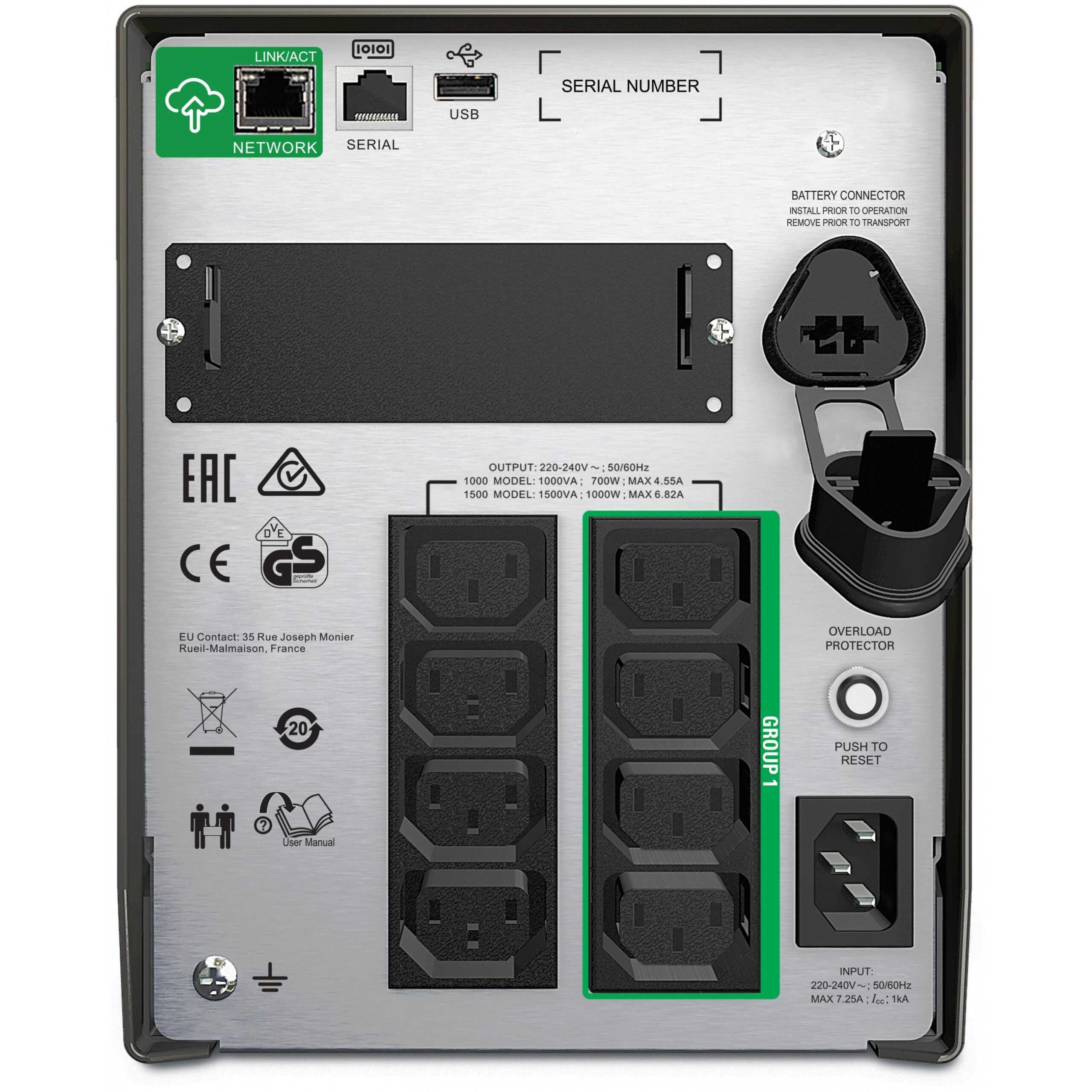 APC Smart-UPS / SMT1000iC / Tower / 1000VA / 700W / Line-Interactive / SmartConnect / SmartSlot - Figura 2