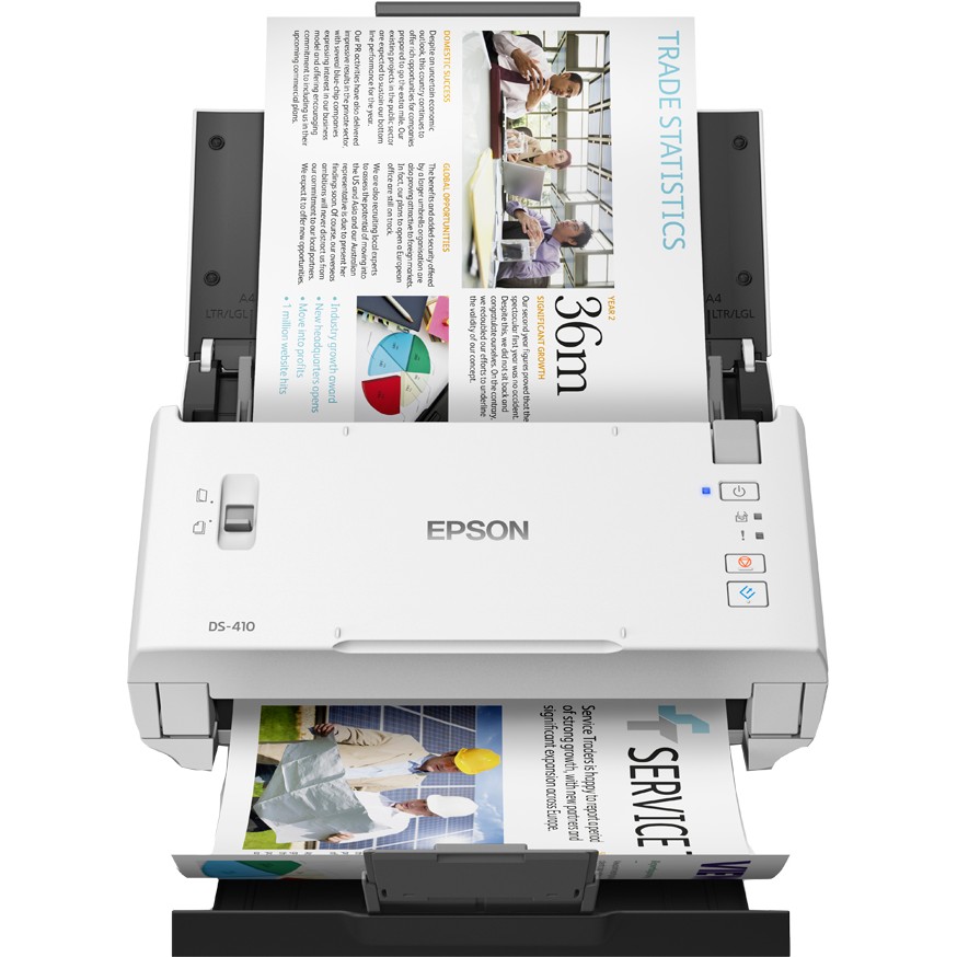 Skaner Epson / WorkForce DS‑410 / Document Scanner / 600 × 600 dpi / A4 / USB - Bardhë