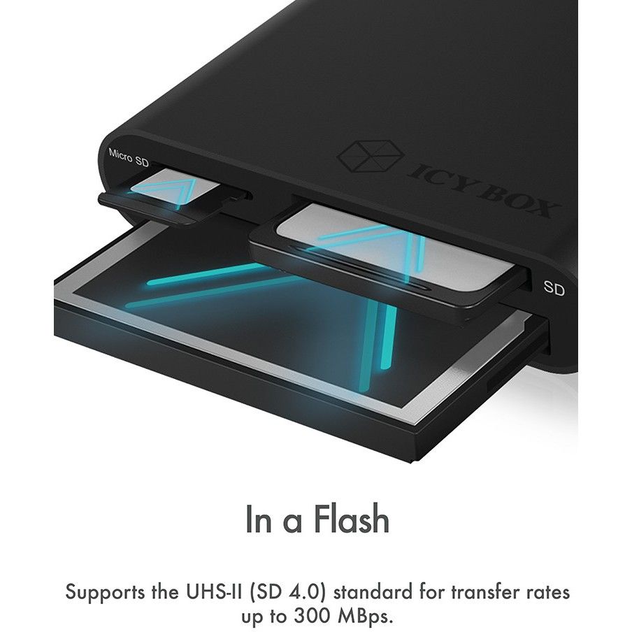 Lexues Kartash USB 3.0 ICY BOX IB‑CR301‑U3 / SD + MicroSD + CF - Figura 3