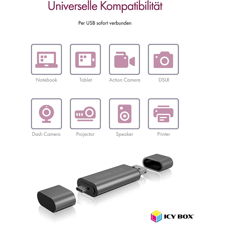 Adapter ICY BOX IB-CR200-C / SD MicroSD / USB-C USB-A Micro-B - Figura 4