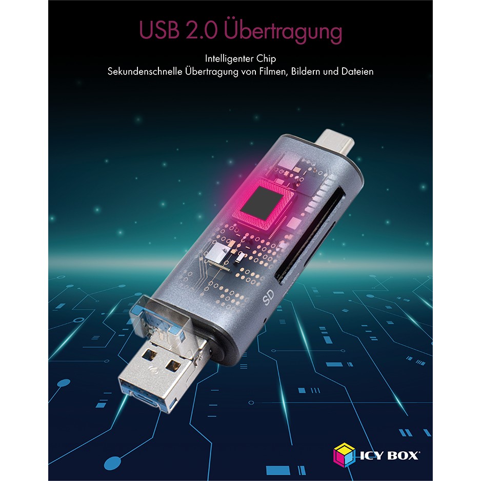 Adapter ICY BOX IB-CR200-C / SD MicroSD / USB-C USB-A Micro-B - Figura 5