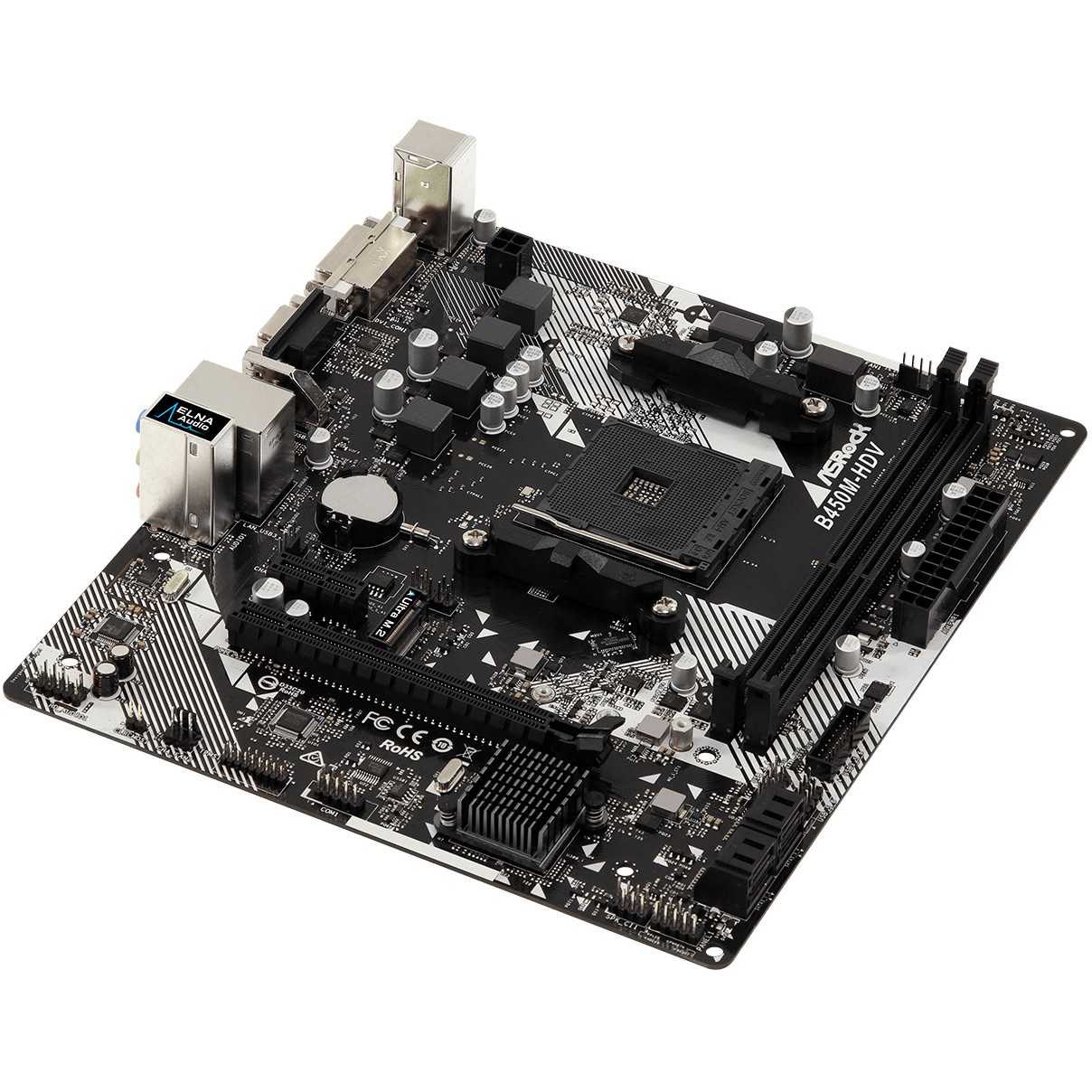 Pllakë Amë AMD AM4 ASRock B450M-HDV R4.0 / mATX / DDR4 / HDMI+VGA+DVI - Figura 3