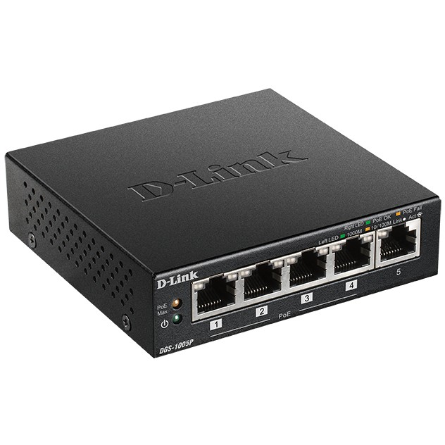 Switch D-Link DGS-1005P/E POE+ 60W, 5 porte