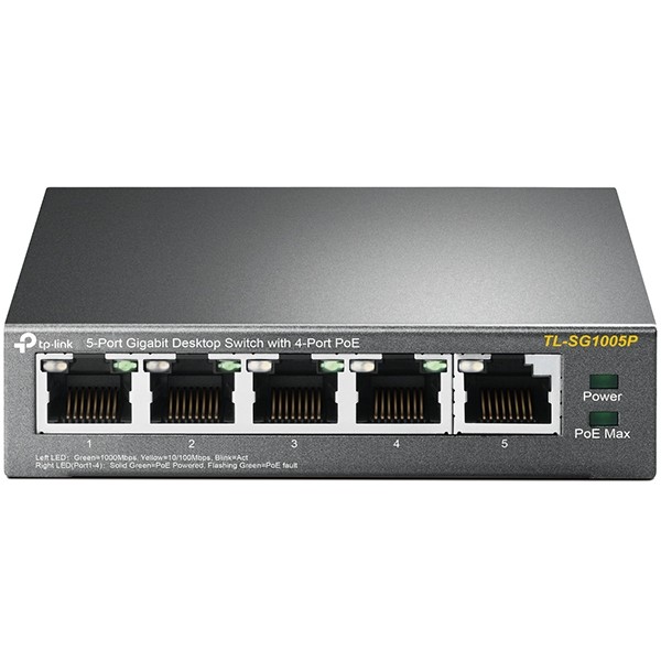 Switch 5P TP-Link SG1005P metal me 4 PoE-Ports