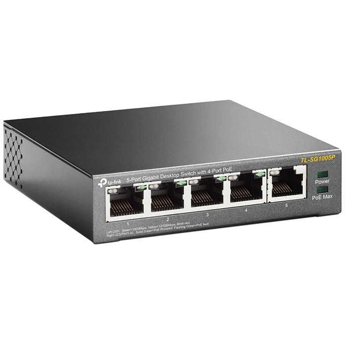 Switch 5P TP-Link SG1005P metal me 4 PoE-Ports - Figura 2