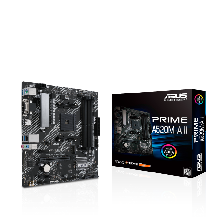 Pllakë Amë AMD AM4 ASUS PRIME A520M-A II/CSM / DDR4 / HDMI+DP+VGA - Figura 3