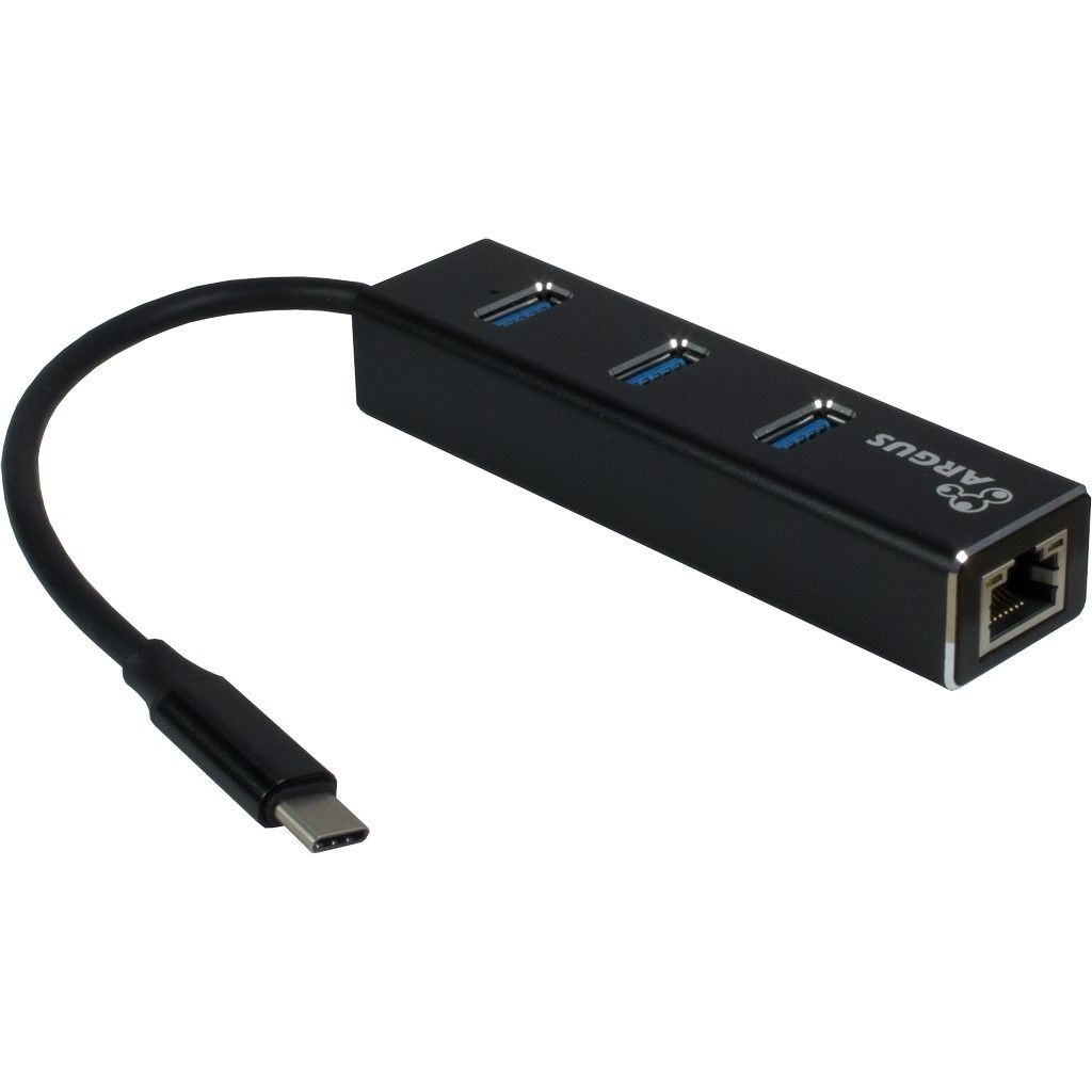 HUB USB-C HUB 3-Porte Inter-Tech Argus IT-410 1x RJ45 Gigabit Lan passiv