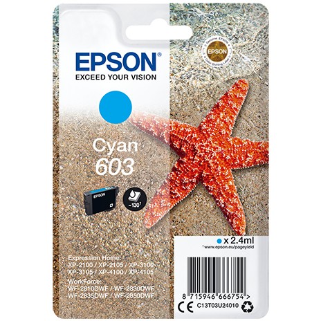 INK Epson 603 Ink Cartridge C13T03U24010 up to 130 pages – Blu